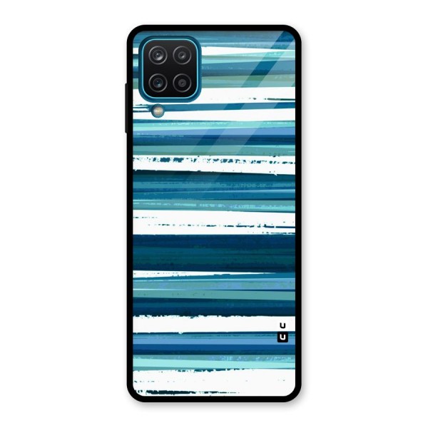 Simple Soothing Lines Glass Back Case for Galaxy A12