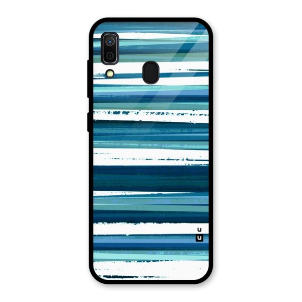 Simple Soothing Lines Glass Back Case for Galaxy A30