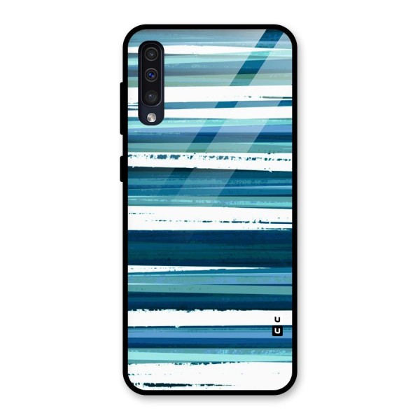 Simple Soothing Lines Glass Back Case for Galaxy A50s