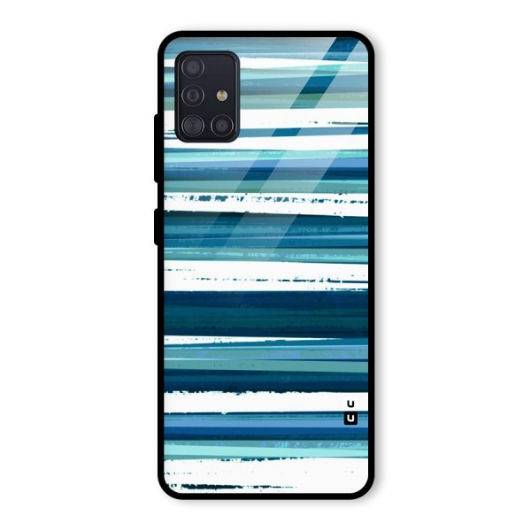 Simple Soothing Lines Glass Back Case for Galaxy A51