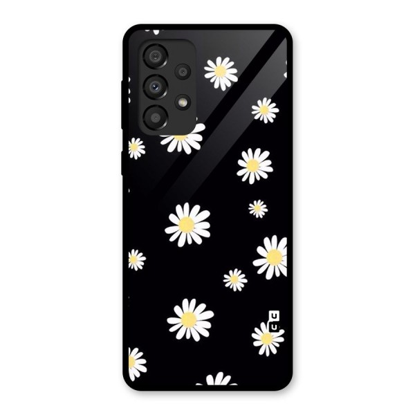 Simple Sunflowers Pattern Glass Back Case for Galaxy A33 5G