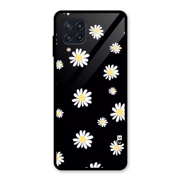 Simple Sunflowers Pattern Glass Back Case for Galaxy M32