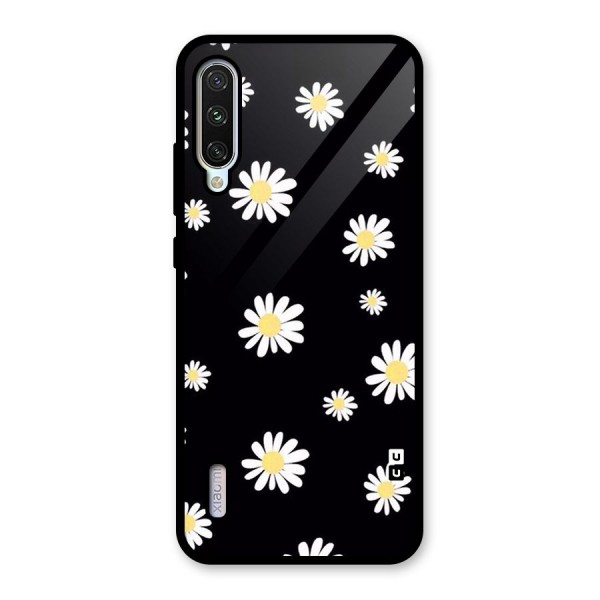 Simple Sunflowers Pattern Glass Back Case for Mi A3