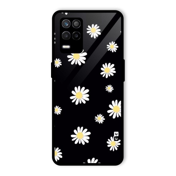 Simple Sunflowers Pattern Glass Back Case for Realme 8 5G