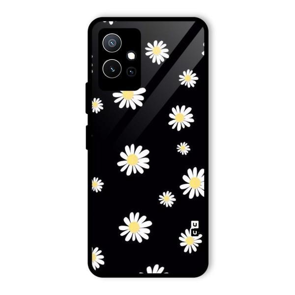 Simple Sunflowers Pattern Glass Back Case for Vivo Y75 5G