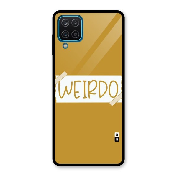 Simple Weirdo Glass Back Case for Galaxy A12