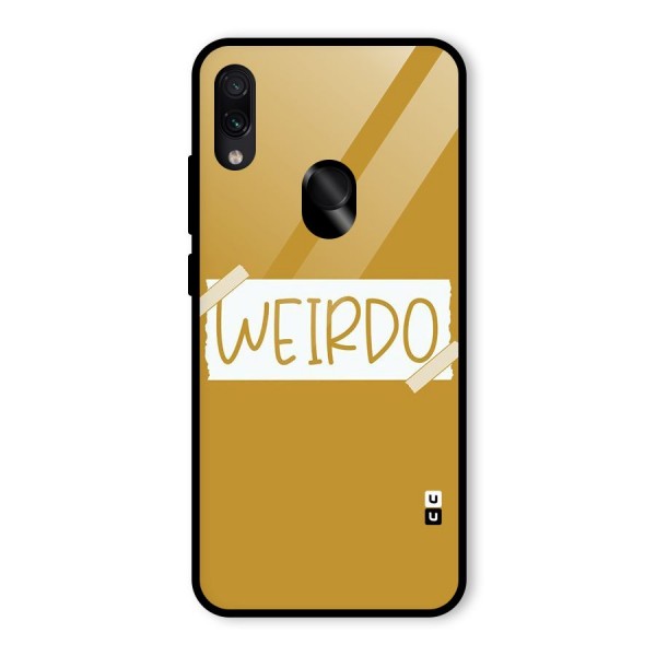 Simple Weirdo Glass Back Case for Redmi Note 7