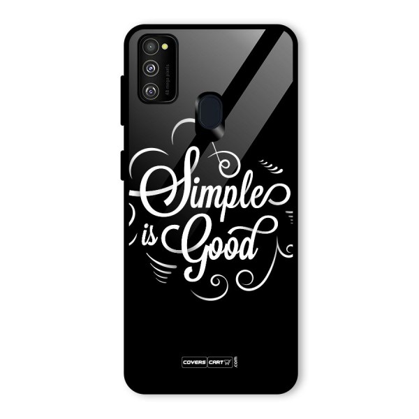 Simple is Good Glass Back Case for Galaxy M21