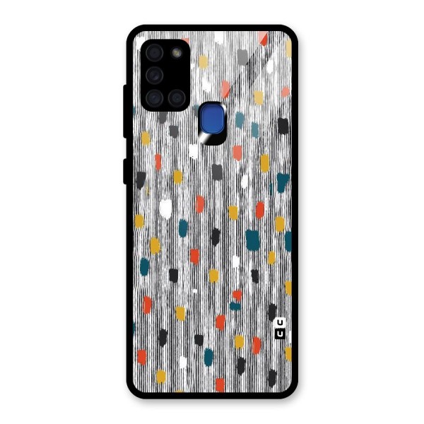 Single Paint Pattern Glass Back Case for Galaxy A21s