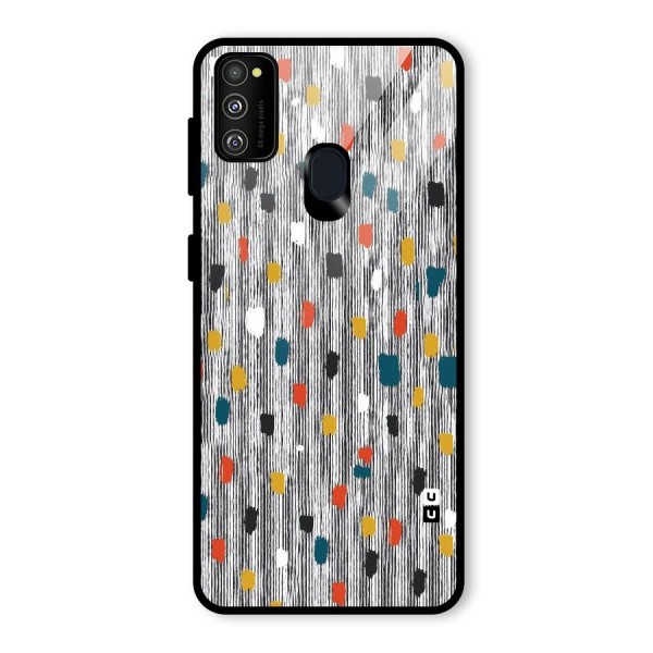 Single Paint Pattern Glass Back Case for Galaxy M21