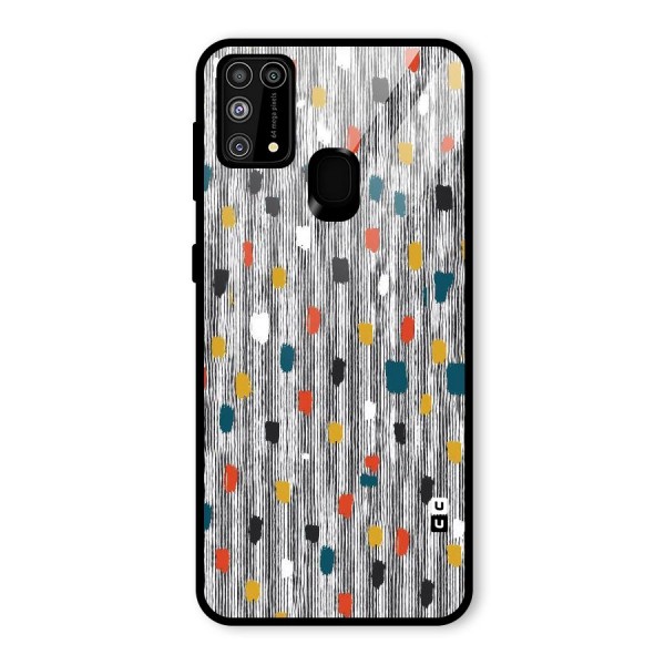 Single Paint Pattern Glass Back Case for Galaxy M31