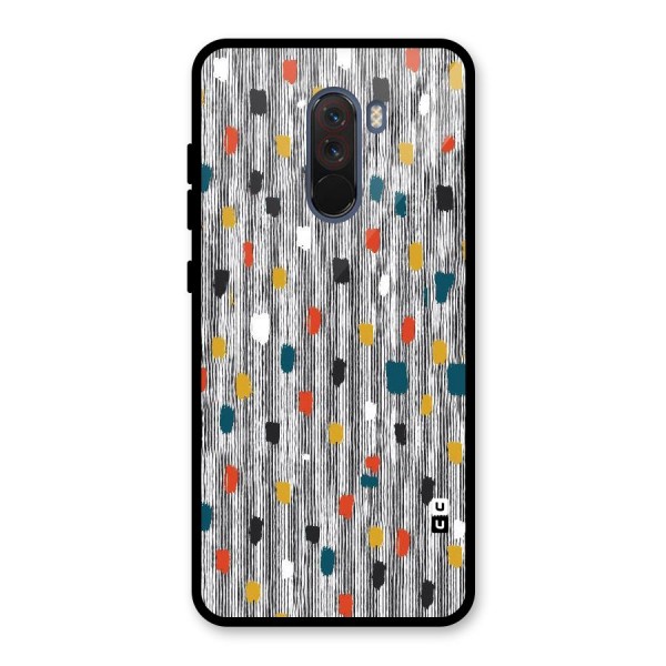 Single Paint Pattern Glass Back Case for Poco F1