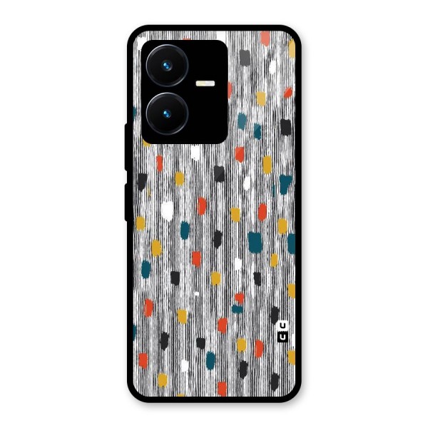 Single Paint Pattern Glass Back Case for Vivo Y22