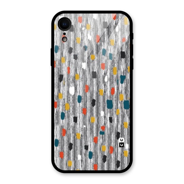 Single Paint Pattern Glass Back Case for XR