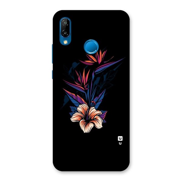 Single Painted Flower Back Case for Huawei P20 Lite