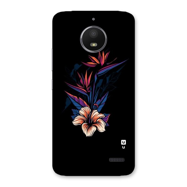 Single Painted Flower Back Case for Moto E4