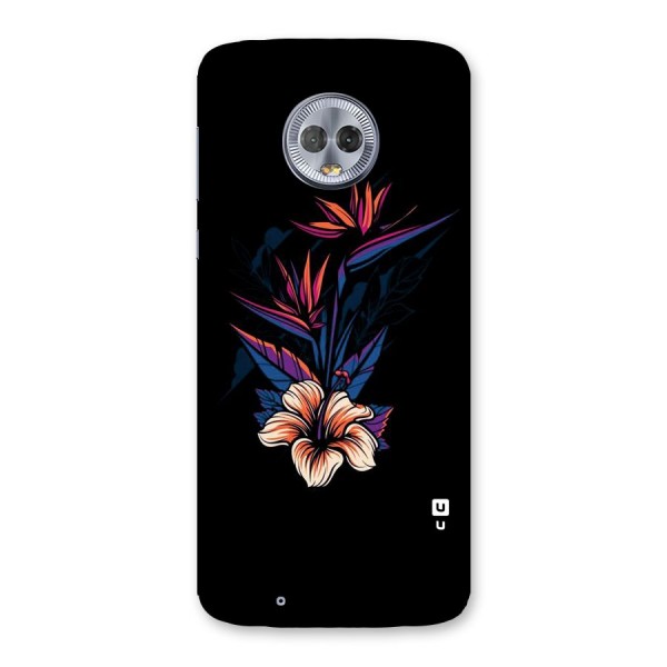 Single Painted Flower Back Case for Moto G6