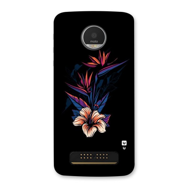 Single Painted Flower Back Case for Moto Z Play