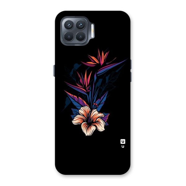 Single Painted Flower Back Case for Oppo F17 Pro