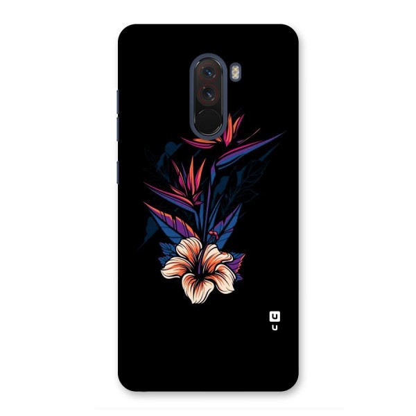 Single Painted Flower Back Case for Poco F1