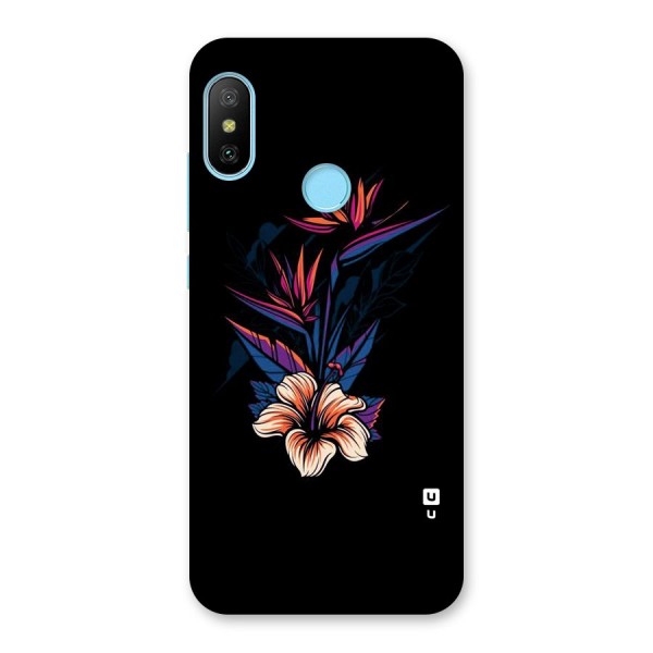 Single Painted Flower Back Case for Redmi 6 Pro