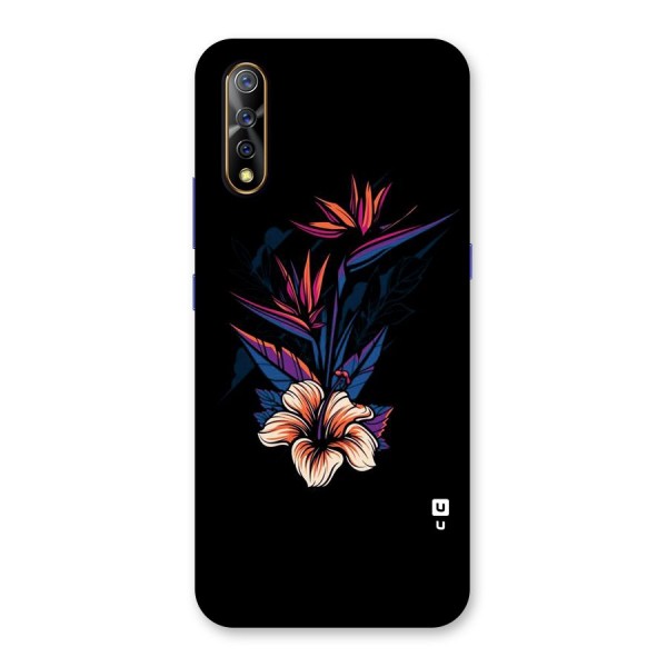 Single Painted Flower Back Case for Vivo S1