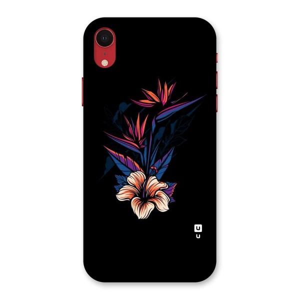 Single Painted Flower Back Case for iPhone XR