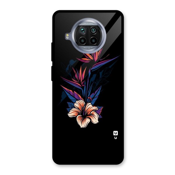 Single Painted Flower Glass Back Case for Mi 10i