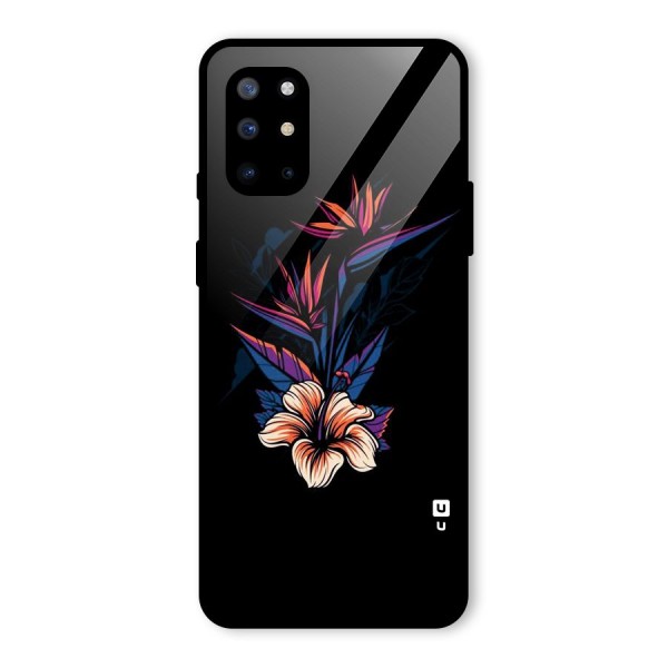 Single Painted Flower Glass Back Case for OnePlus 8T