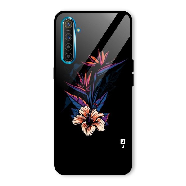 Single Painted Flower Glass Back Case for Realme XT