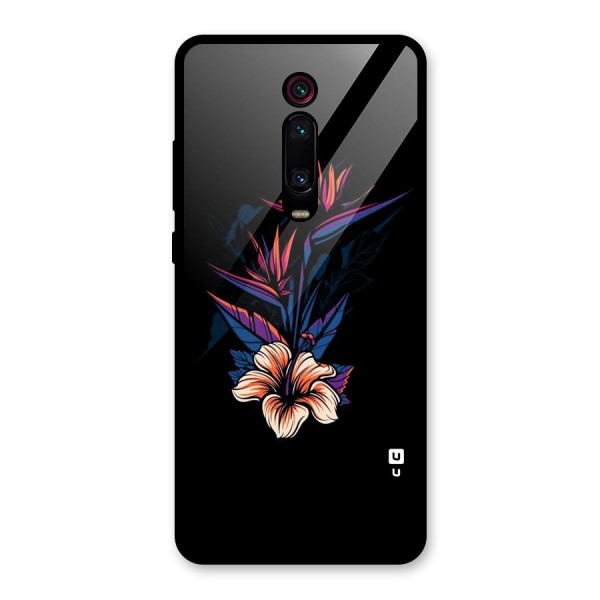 Single Painted Flower Glass Back Case for Redmi K20