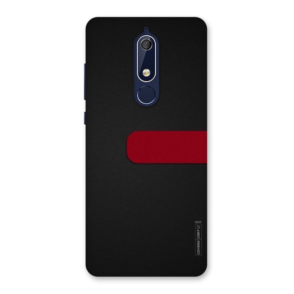 Single Red Stripe Back Case for Nokia 5.1