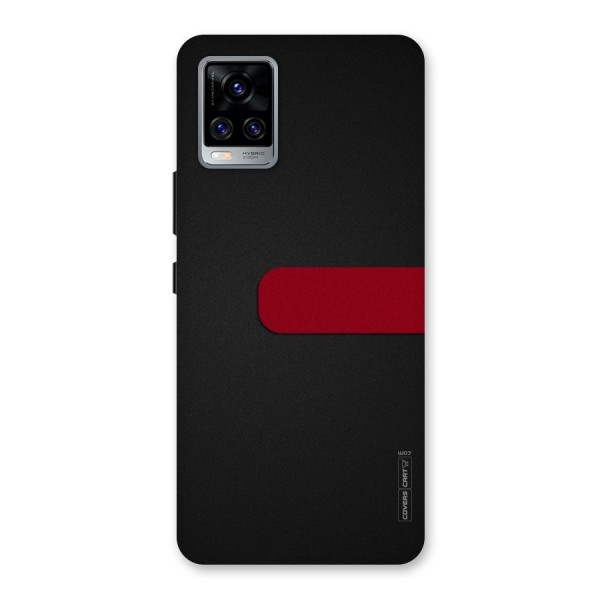 Single Red Stripe Back Case for Vivo V20 Pro