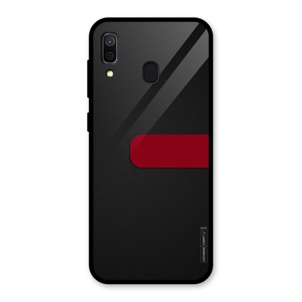 Single Red Stripe Glass Back Case for Galaxy A30