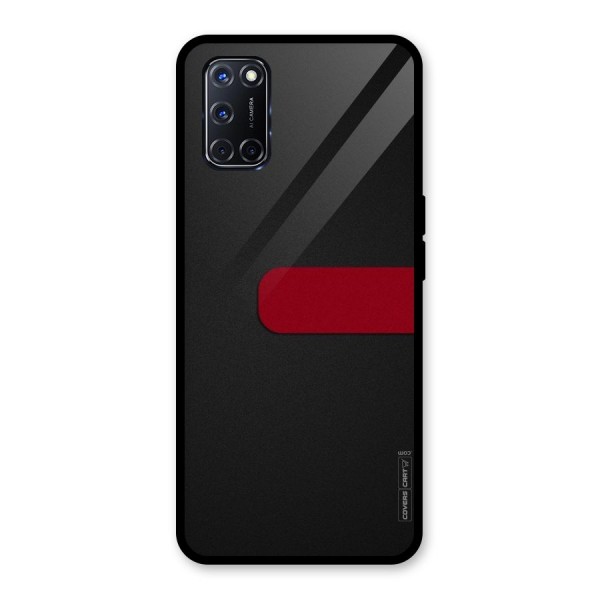 Single Red Stripe Glass Back Case for Oppo A52