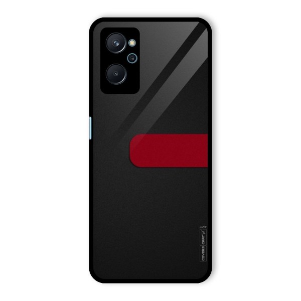 Single Red Stripe Glass Back Case for Realme 9i