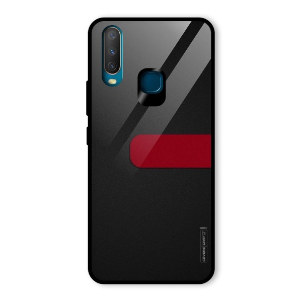 Single Red Stripe Glass Back Case for Vivo Y15