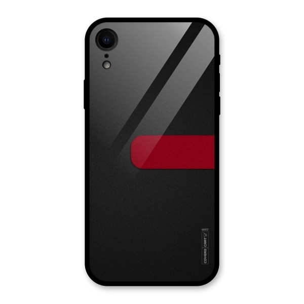 Single Red Stripe Glass Back Case for XR