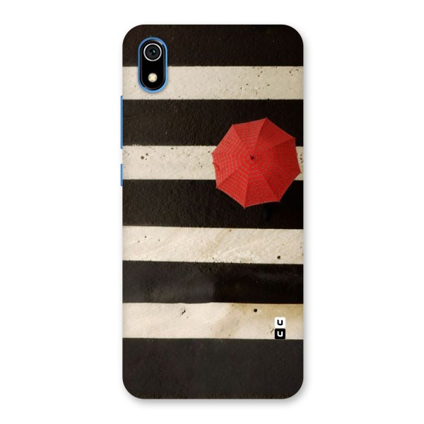 Single Red Umbrella Stripes Back Case for Redmi 7A