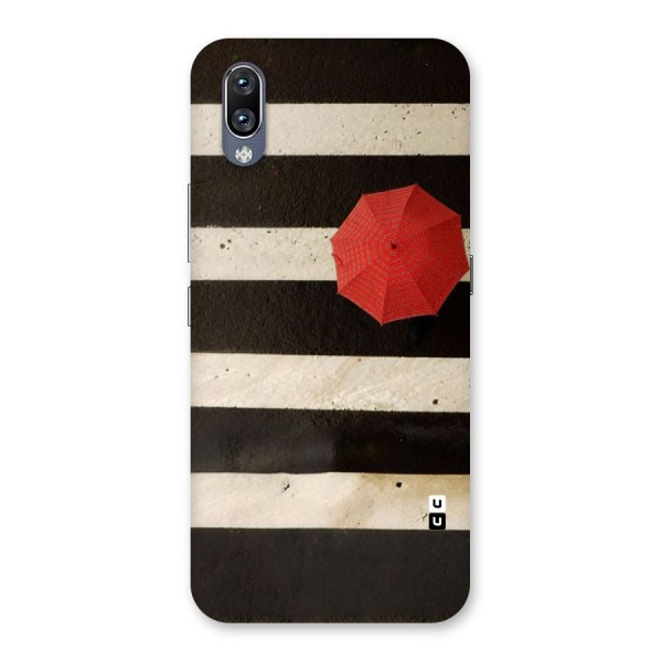 Single Red Umbrella Stripes Back Case for Vivo NEX