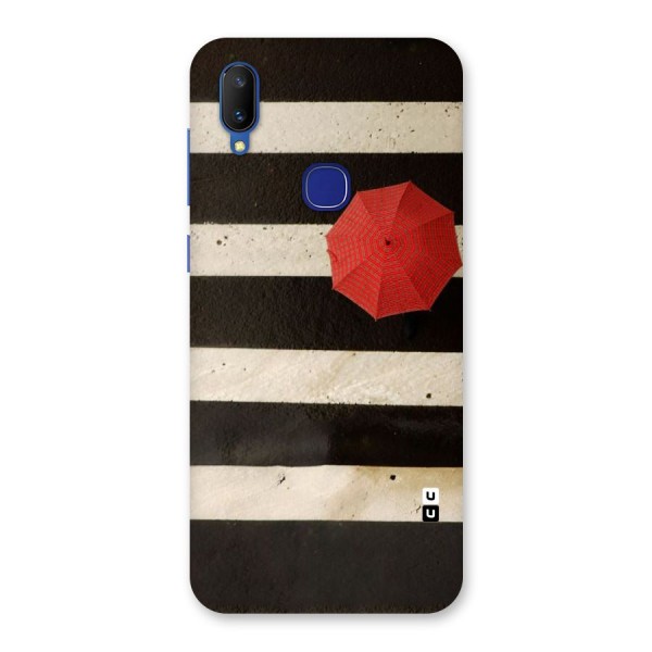 Single Red Umbrella Stripes Back Case for Vivo V11