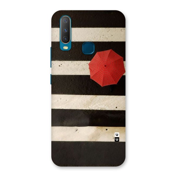 Single Red Umbrella Stripes Back Case for Vivo Y15