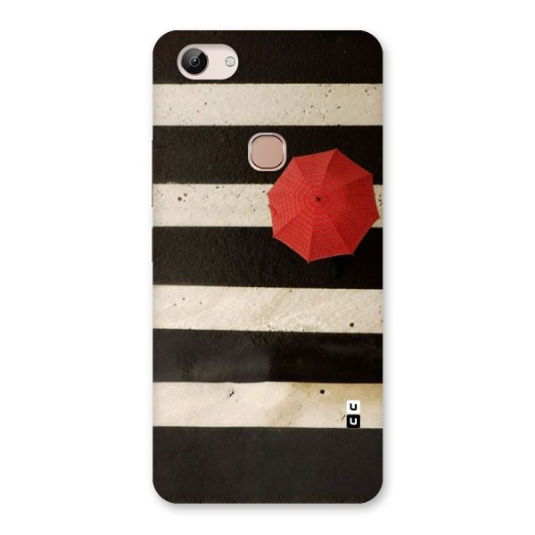 Single Red Umbrella Stripes Back Case for Vivo Y83