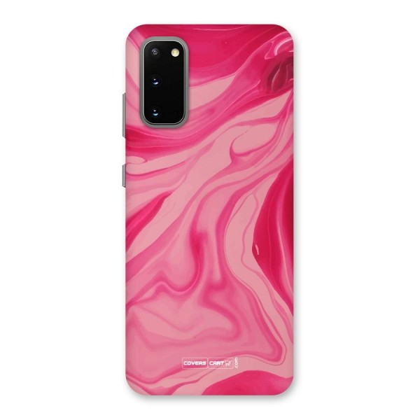 Sizzling Pink Marble Texture Back Case for Galaxy S20