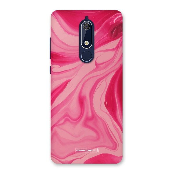 Sizzling Pink Marble Texture Back Case for Nokia 5.1