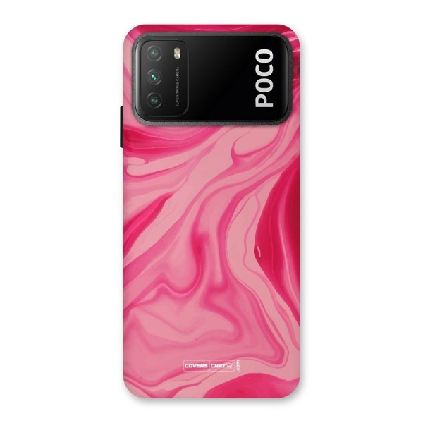 Sizzling Pink Marble Texture Back Case for Poco M3