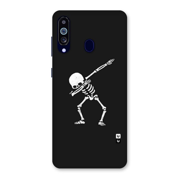 Skeleton Dab White Back Case for Galaxy A60