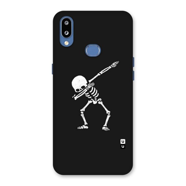 Skeleton Dab White Back Case for Galaxy M01s