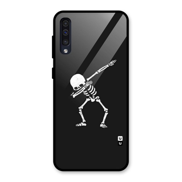 Skeleton Dab White Glass Back Case for Galaxy A50