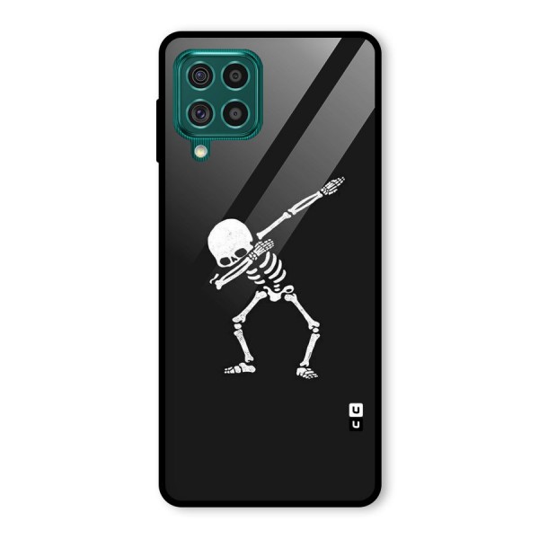 Skeleton Dab White Glass Back Case for Galaxy F62